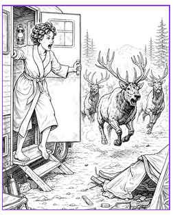 What the Elk... Are We Coloring: Because Elk Camp Never Goes as Planned – A Humorous Hunting Camp Coloring Book for Men